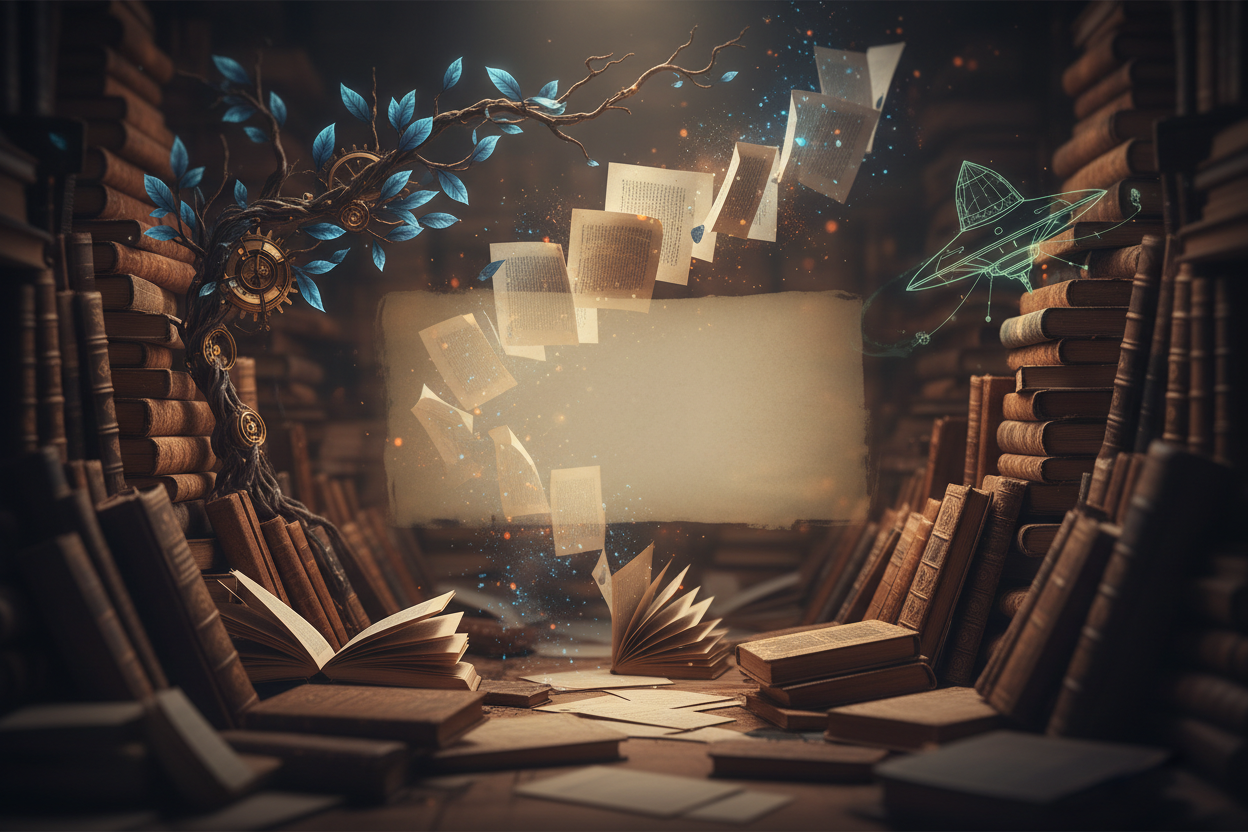Hero banner pour librairie fantastique